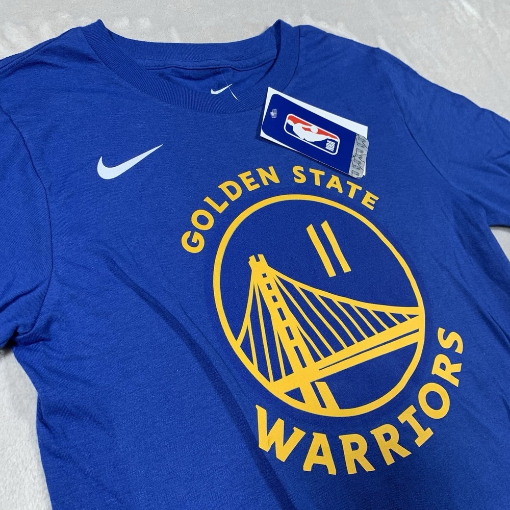 Nike Tee Shirt Youth Medium 10/12 Blue Golden State Warriors #11 Klay Thompson